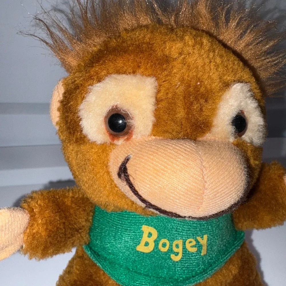 Vintage Bogey Orangutan Plush Toy 80s Collectible Brown Hallmark Shirt Tales